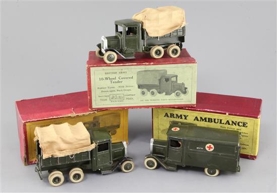 Three Britains military vehicles: